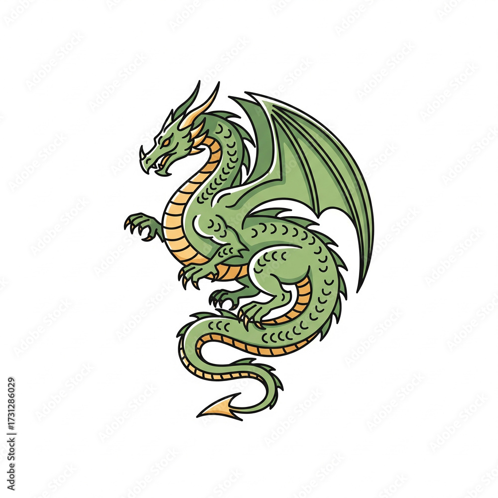Obraz premium chinese dragon vector illustration