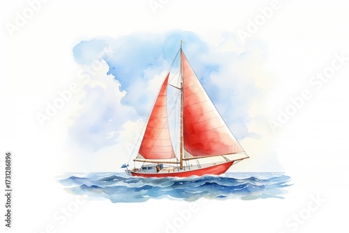 Sailboat watercraft vehicle yacht.