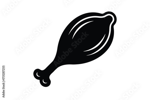 chicken drumstick vector icon illustration design