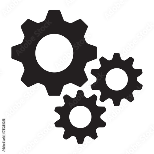 Industrial gear concept representing process management and engineering mechanism