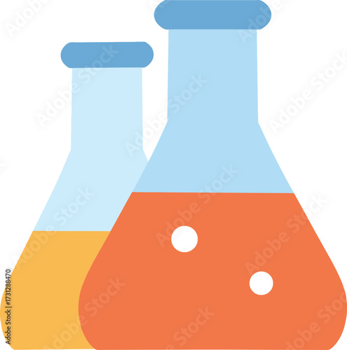 Two different colored test tubes inside.
