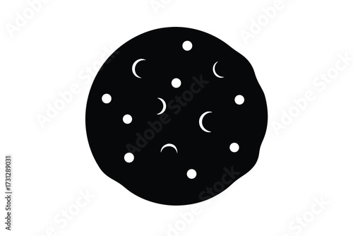 cookie silhouette vector icon illustration design