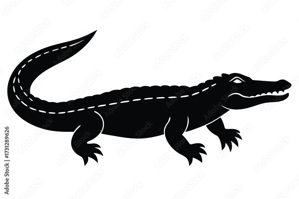 Naklejka premium crocodile silhouette vector icon illustration design
