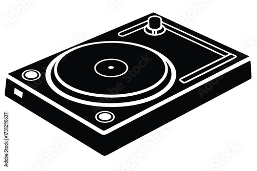 dj turntable vector icon illustration design