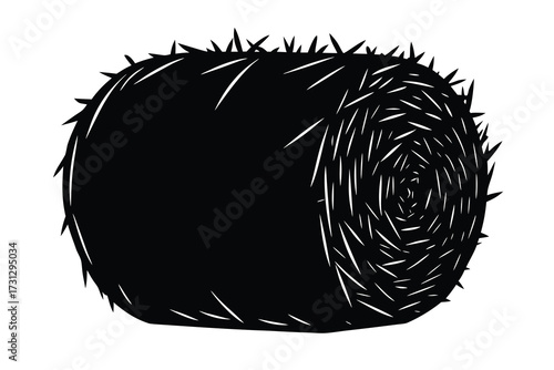 hay bale vector icon illustration design