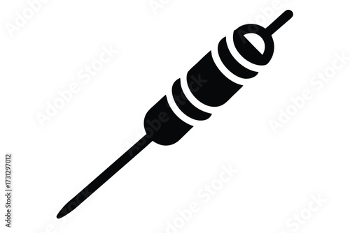 kebab skewer vector icon illustration design