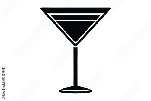 martini glass vector icon illustration design