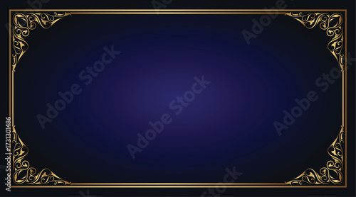 beautiful gold floral frame, elegant ornament