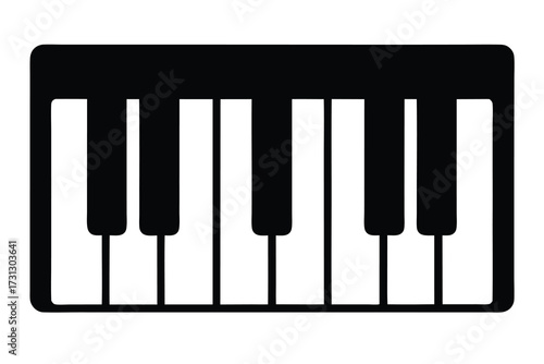piano keyboard vector icon illustration design