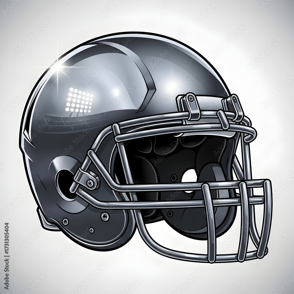 Fototapeta premium American Football Helmet Close-up Protective Headgear