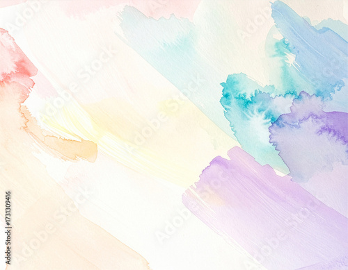 Soft pastel watercolor texture background, abstract artistic brush strokes, high resolution
