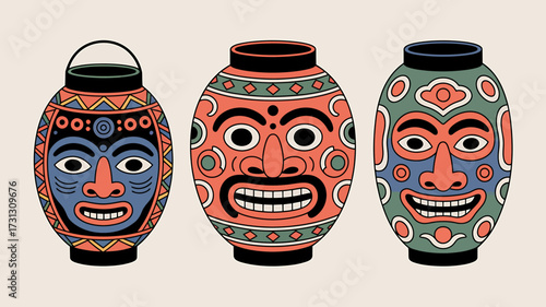 Traditional Russian Matryoshka Dolls – Cultural Art Souvenir Set of Porcelain and Clay Figurines for Christmas and Folk Decor