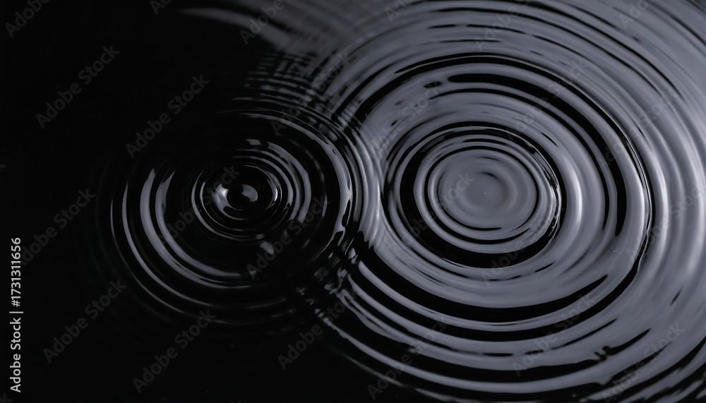 Obraz premium Dark ripples in concentric circles
