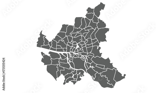 Hamburg germany map isolated on white background for website layouts,background,education, precise,customizable,Travel worldwide,map silhouette backdrop,earth geography, political,reports.