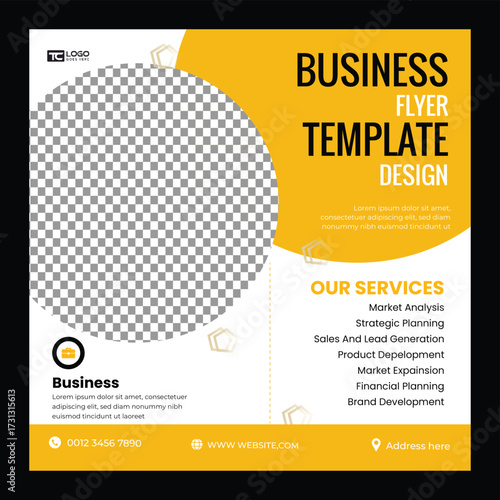 set of business flyer template design with abstract concept and minimalist layout