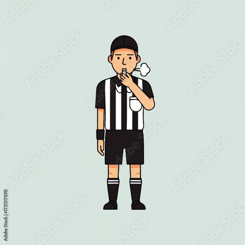 a referee blows the whistle