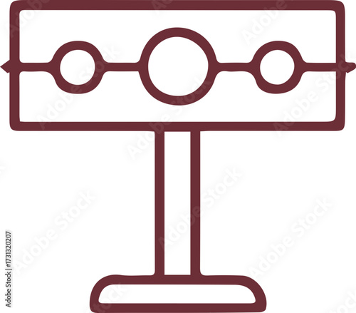 Ancient Stocks Icon Graphic Symbolizing Historical Public Shaming and Confinement