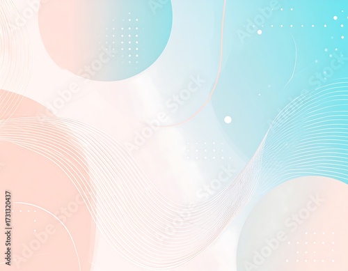 Delicate Pastel Circles Background.