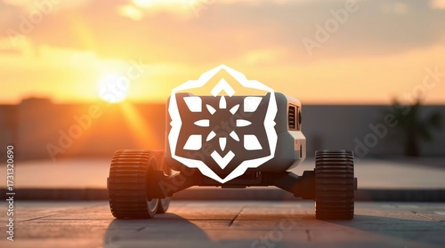 Rooftop Robot Sunset.