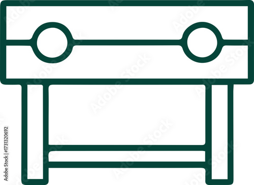 Historical Stocks Outline Icon Symbolizing Ancient Public Punishment and Legal History
