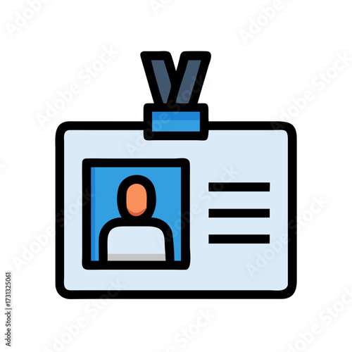 Identity card illustration for corporate business staff identification purposes