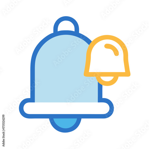 Notification bell icon with secondary notification symbol overlay