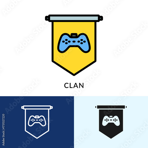 Clan Icon Filled With Multiple Background