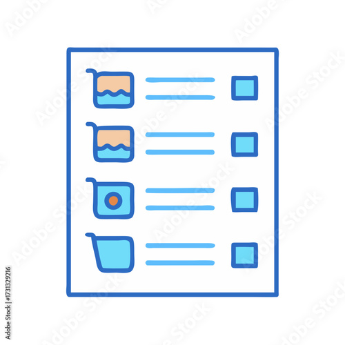 Lab results interface with liquids and text boxes readout