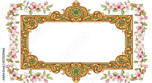 Ornate Frame with Floral Border