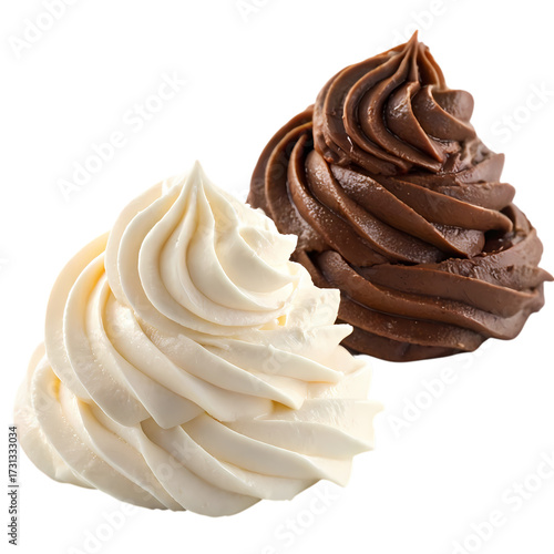 Cream Cheese Frosting: Chocolate and Vanilla Swirls
