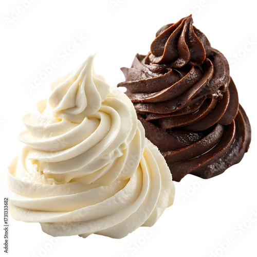 Creamy Chocolate and Vanilla Frosting: Delicious Dessert Topping