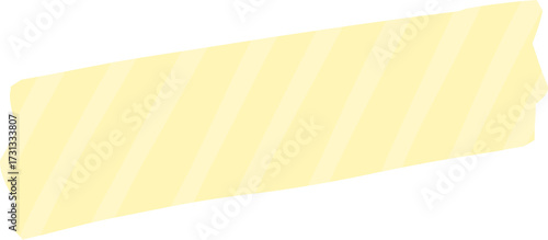 Yellow Striped Washi Tape Clipart – Decorative Masking Tape PNG for Scrapbook and Bullet Journal