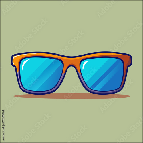 Sunglasses flat style shine