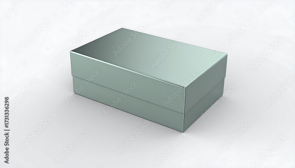 Naklejka premium Gray metallic gift box