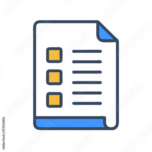 Checklist document vector design for presentations and marketing materials