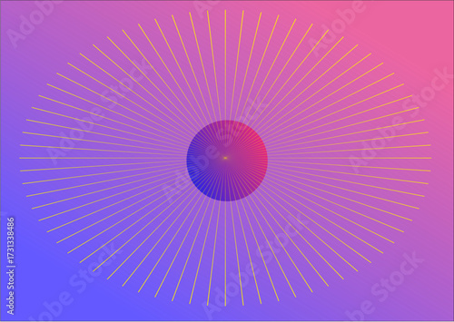 Colorful abstract vector background with a pattern of circles resembling a luminous digital CD or DVD disc storing data