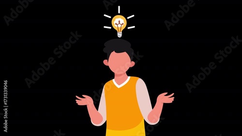Man Getting Idea Animation
