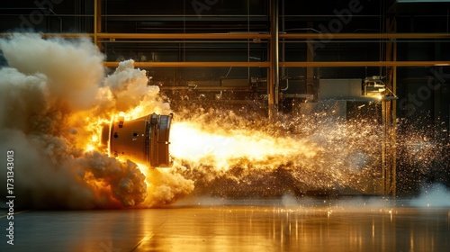 Rocket Engine Ignition and Test in Controlled Laboratory Environment
