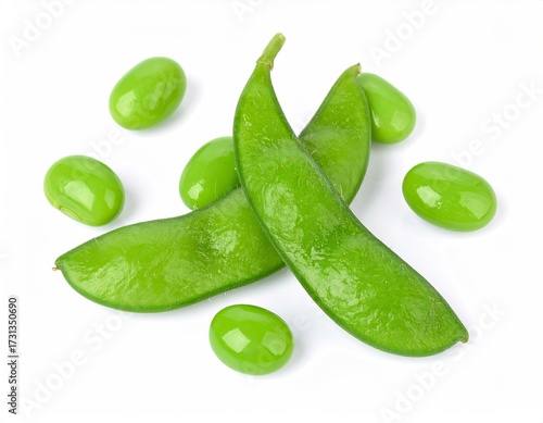 Fresh Edamame Pods and Beans - A Nutritious and Healthy Snack.