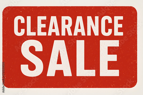 vintage clearance sale red textured sign