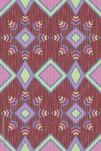 Abstract Ethnic Art, Ikat Seamless Patterns, Fabric Patterns, Fabric Patterns Consist of Delicate Lines, Folk Fabric Patterns, Covers, Folk Patterns, Wallpaper, Carpet Design, Prints, Wraps.