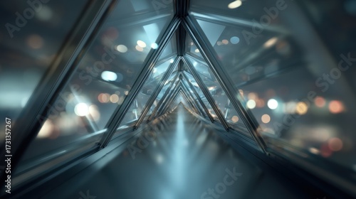 Fototapeta Naklejka Na Ścianę i Meble -  Geometric tunnel design