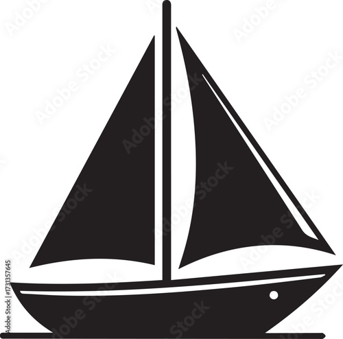 Sailing into adventure a sleek sailboat icon invites exploration, perfect for travel, leisure, or nautical themed designs with a modern minimalist style