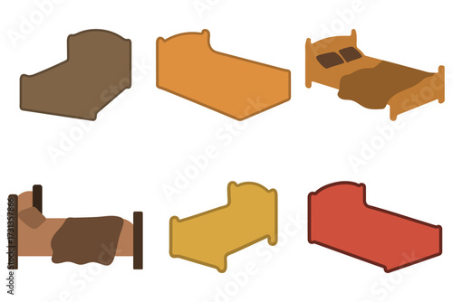 Collection of Various Beds Illustration