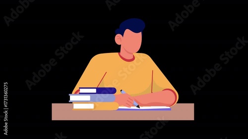 Cartoon Studying Animation