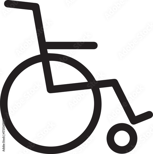Accessibility icon for wheelchair access, symbolizing inclusivity and support for individuals with disabilities, promoting accessible environments and universal design