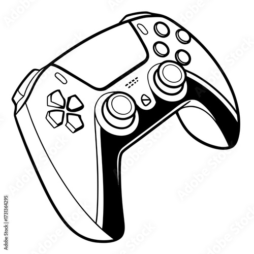 A sleek and modern video game controller, highlighting its ergonomic design, button configuration, and overall aesthetic for gaming enthusiasts and designers