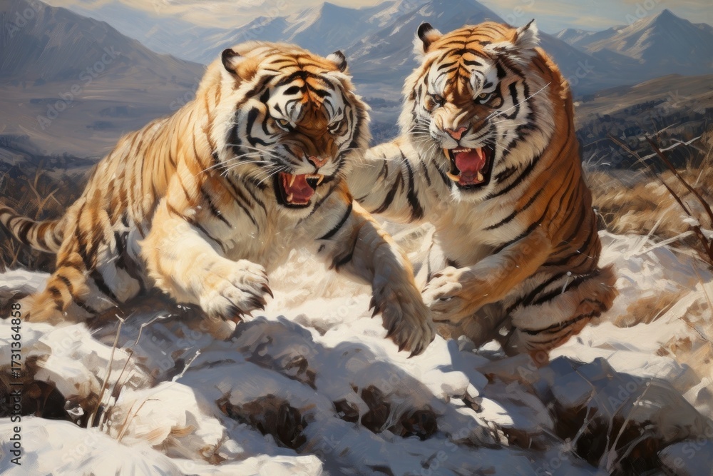 Obraz premium Tiger wildlife animal mammal.