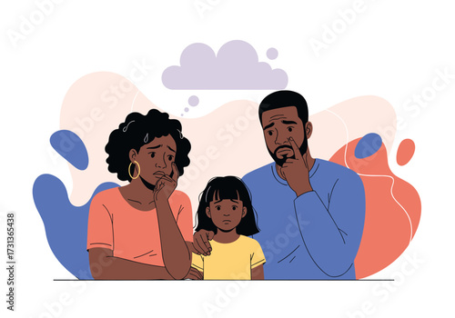 A worried family contemplates difficult decisions about their future.