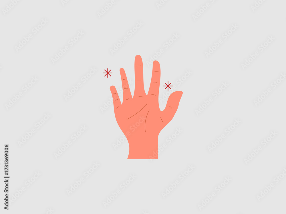 Obraz premium A stylized illustration of a human hand